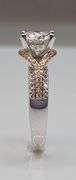 Sparkling White 2.15 Ct 14 Kt White Gold Plated Lab Simulated Diamond Ring