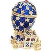24K Gold Faberge Style Royal Carriage Set