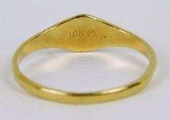 Vintage 10K Baby Signet Ring