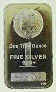 Morgan Silver Dollar 1oz .999 Fine Silver Bar In a Case