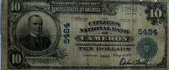 $10 Citizens National Bank of Cameron Texas Series 1902