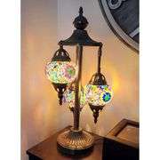 Turkish 3-Globe Mosaic Table Lamp