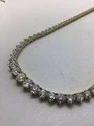 14K Yellow Gold Lab Diamond Riviera Necklace