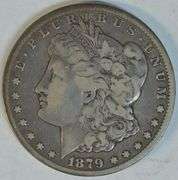 Rare handsome VF 1879-CC Morgan Silver Dollar. Key date