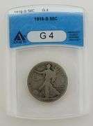 1916 S Walking Liberty Half, ANACS G4