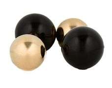 Vintage Tiffany & Co. Black Onyx Ball Cufflinks in 14K