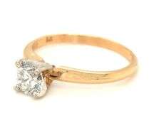 Pretty 14K YG 2/3 Ct. Diamond Ring