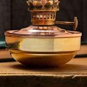 Copper & Brass Oil Lamp with Glass Bulb