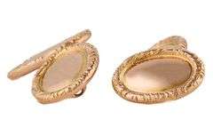 Vintage Tiffany & Co. Polished Florentine Oval Cufflinks in 14K