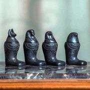 Set of 4 Egyptian Canopic Jars Made in Egypt
