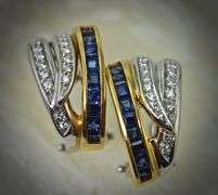 Beautiful 18K Two-Tone Sapphire & Diamond Suite