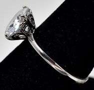 Cz Gemstone Ring in Sterling Silver