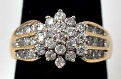 Sparkling 10K Yellow Gold Diamond Ring