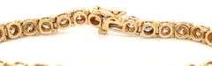 14kt Yellow gold 6.80ctw brown diamond tennis bracelet