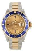 Rolex Submariner 16613, 40mm, Aftermarket Serti Dial, Two Tone Men’s Watch