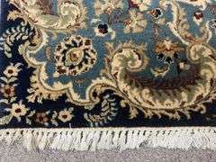 Hand Woven Floral Persian Kashan 4.6x7.1