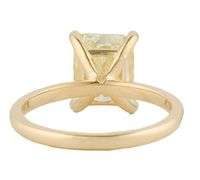 3.24ct Radiant Cut Diamond Solitaire Engagement Ring in 14K