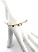 10kt Yellow gold ME and Ro tiny disk bracelet