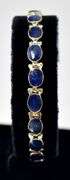 Beautiful 18K Yellow Gold Lapis Lazuli Gemstone Bracelet