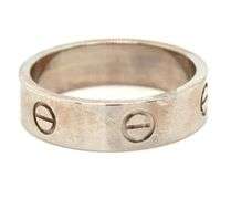 18kt White gold Cartier love ring 5mm