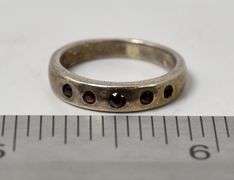 Red Garnet Gemstone Ring in Sterling Silver