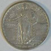 Choice original XF 1917 Type I Standing Liberty Quarter