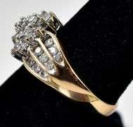 Sparkling 10K Yellow Gold Diamond Ring