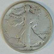 Valuable key date 1916-S Walking Liberty Half Dollar in VF