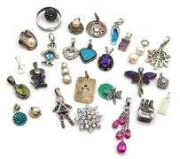Vintage 925 sterling silver group lot of pendants