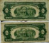 1928 F G Red Seal $2 US Notes