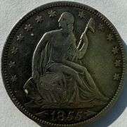 1855 Arrows Two Tone  Circulated Seated Half.