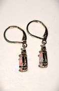 14 K Gold Plated 4 Ctw Welo Color Play Lab Simulated Opal Earrings