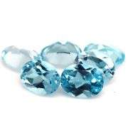 Matched! 6 piece 13.95ct full fire sky blue Topaz set