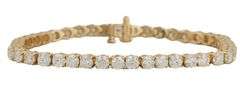 11.10ctw Round Diamond Tennis Bracelet in 14K