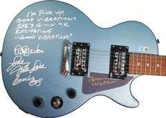 The Beach Boys Signed Epiphone Guitar w Good Vibrations Lyrics Exact Proof BAS