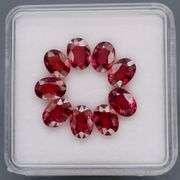 Amazing 8ct oval cut violet red Garnet set