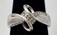 Diamond Ring in Sterling Silver