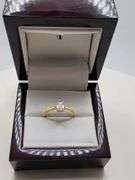 14K gold with 0.60 ctw D, VVS1 lab grown diamond ring