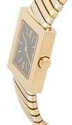 Bvlgari Tubogas Quadrato SQ222T, 22mm, Black Dial, Tri Gold Ladies Watch