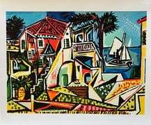 Collectible Pencil Numbered Pablo Picasso, Mediterranean Landscape