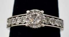 Diamond Ring in Sterling Silver