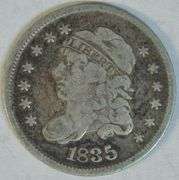 1835 (Lg Date; Sm 5) Capped Bust Half Dime in Fine+