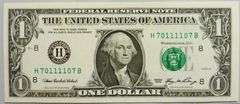 Superb Crisp 2006 $1 St. Louis Fancy Radar Number 70111107!