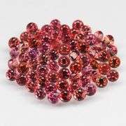 Top grade! Rare 2mm Malaya Garnet set wighing 3.06 carats