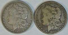 Scarce 1878-CC & 1882-CC Morgan Silver Dollars