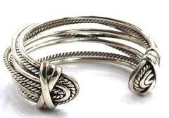 David Yurman Wide cross over cuff bangle