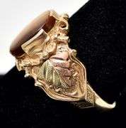 Stunning 10K Tri-Gold Tiger's Eye Gemstone Ring