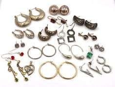 Group lot of Vintage 925 sterling silver earrings