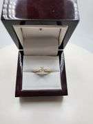 14K gold D, VVS1 lab grown diamond ring