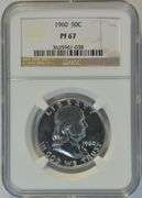 1960 Franklin Half Dollars PF67 in NGC Holder